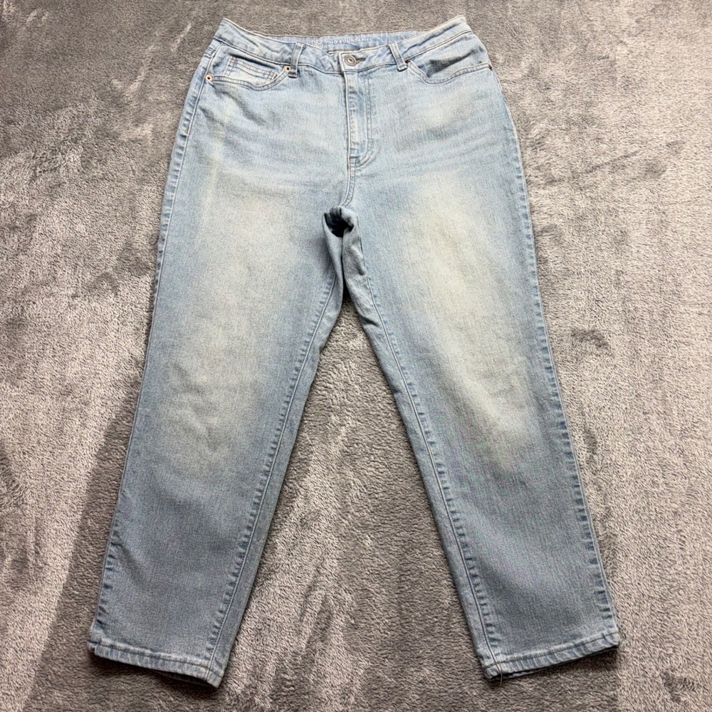 No Boundaries Jeans Women 11 Light Blue Excellent Straight Leg Zip Fly High Rise